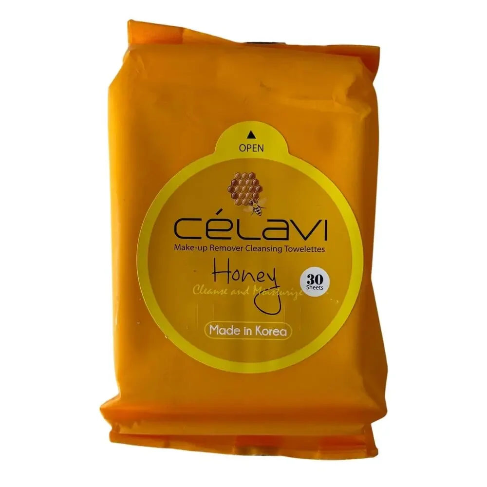 Celavi Honey Makeup Remover Cleansing Wipes NEW